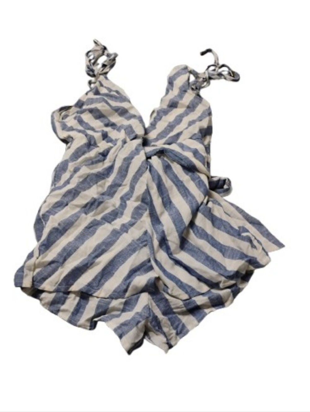 Luxxel Women's Striped Wrap Style Romper Playsuit Sz S